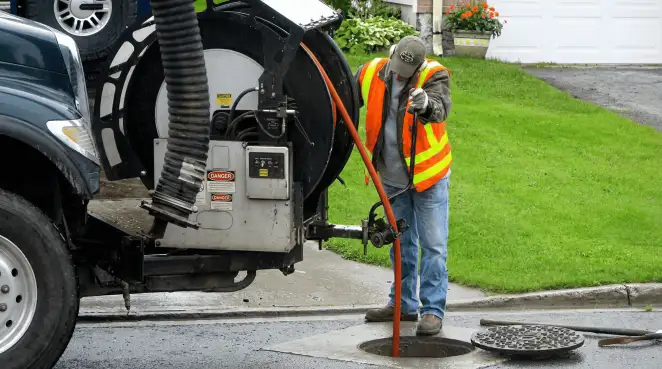 Technician using specialized drainage equipment for sewer line cleaning and foundation protection in Minneapolis, MN